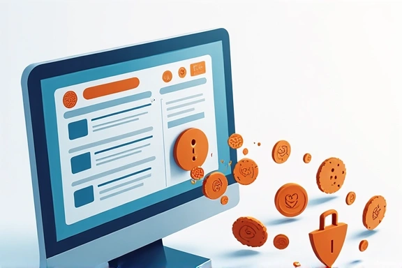 Illustration of browser cookies and data privacy