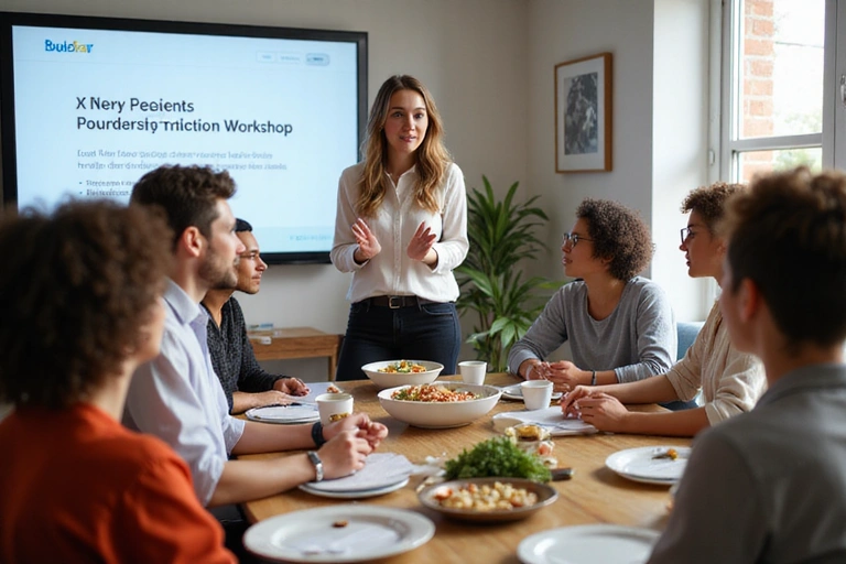 Group of people attending a nutrition workshop